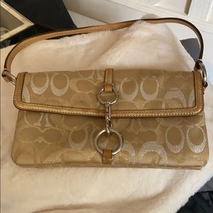 *SOLD*Gold tones Coach mini handle bag.